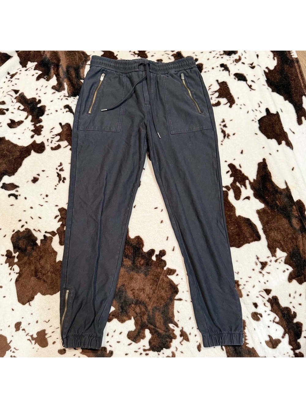 Athleta Navy Zip Pocket Jogger Pants Women’s Size 4 Cotton Blend